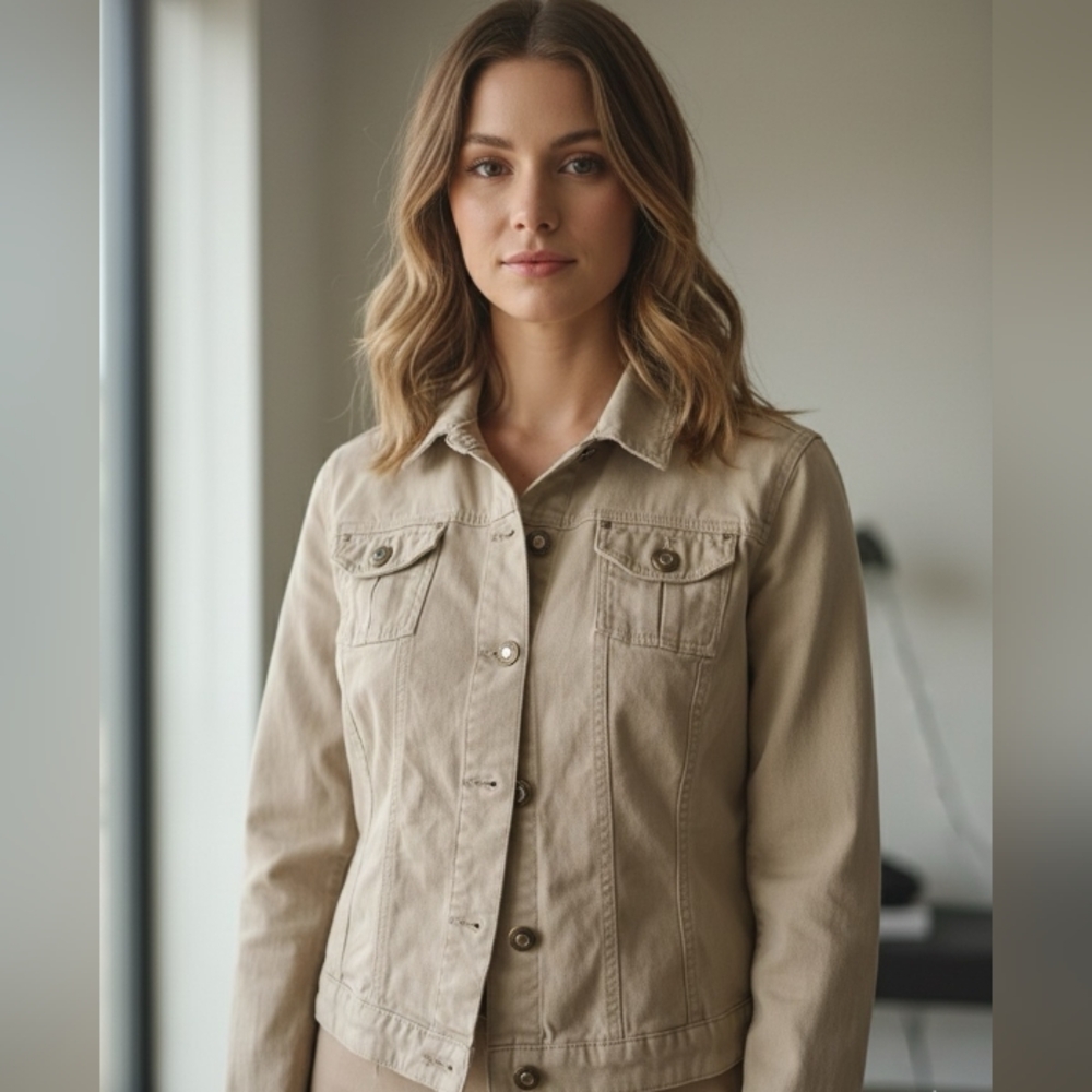 Cato Women's Tan Jean Jacket